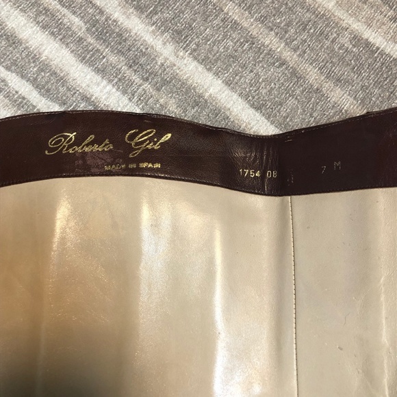 Roberto Gil Brown Heeled Calf Boots Shoes ((size 7M)) - Picture 7 of 7